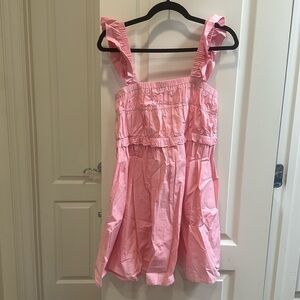 Pink Cotton Mini Dress